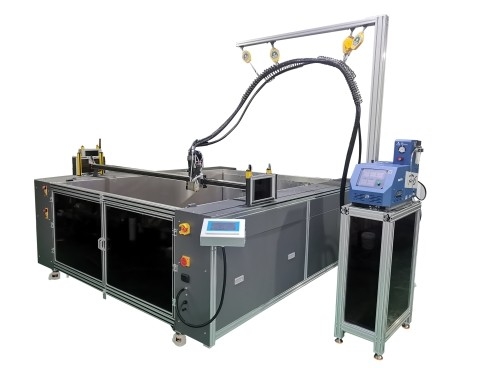XY gluer glue plotter gluing machine for  Corrugated POS/POP displays (FSDUs, CDUs, dump bins)