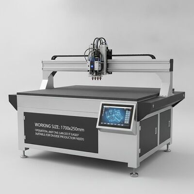 1700x2500mm 작업 크기와 XY 접착기 플롯터 CNC 접착기 한 작업에서 최대 네 명의 운영자를 지원하고 뜨거운 녹음 냉 접착제
